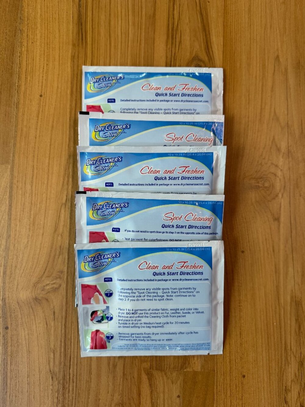 Dry Cleaner's Secret At Home Spot Dry Cleaning - 5 SHEETS - NOS